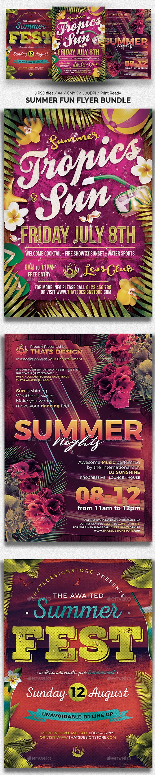 Summer Fun Flyer Bundle - 19900437 - 1479554