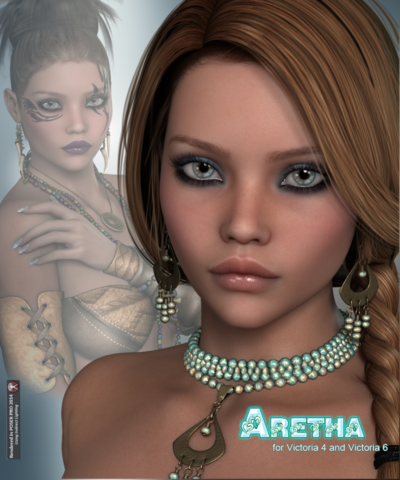 P3D Aretha for Victoria 4 , Genesis 2 Female and Victoria 6