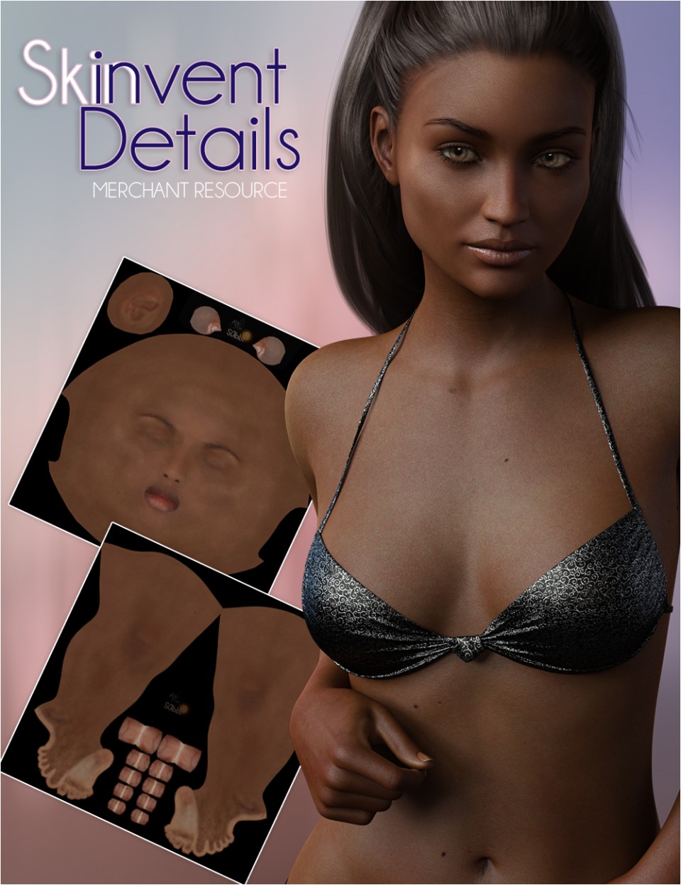 FWSA Skinvent Details Dark Merchant Resource for Genesis 3 Female(s)