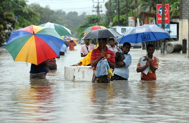 На Шри-Ланку обрушились проливные дожди