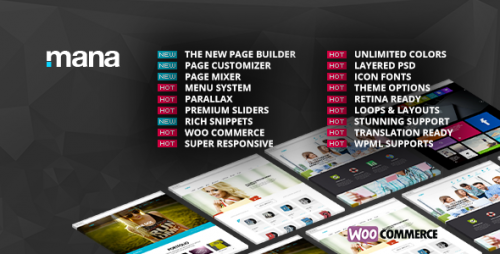 [NULLED] Mana v1.9.12 - Themeforest Responsive Multi-Purpose Theme Product visual