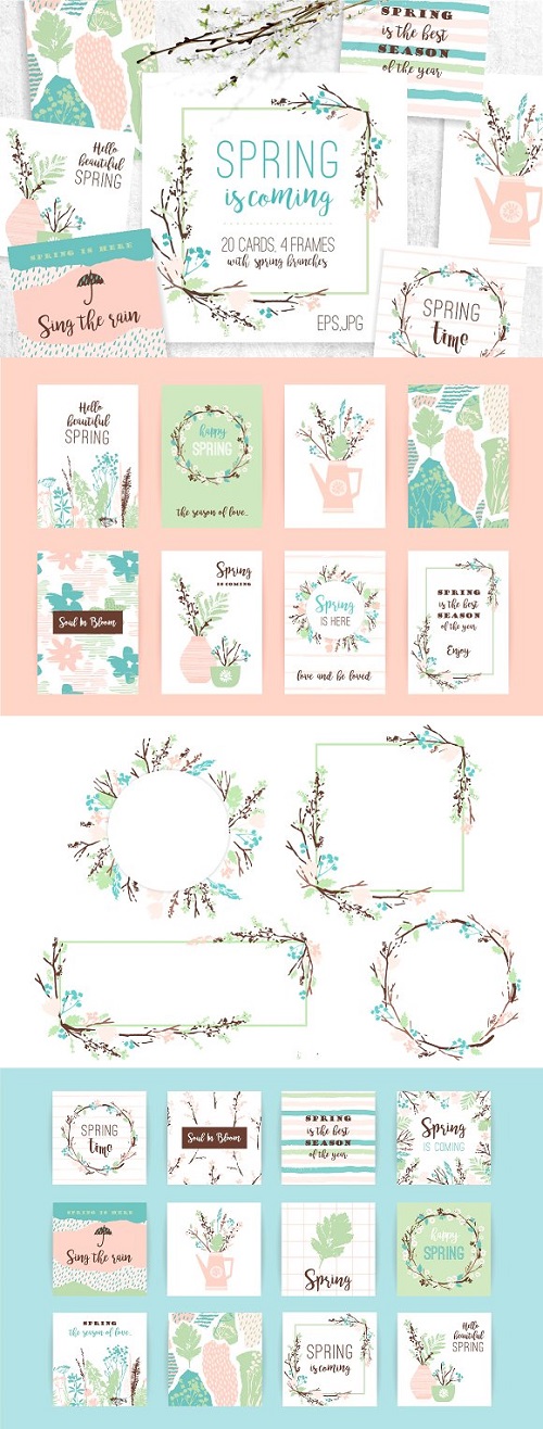Spring is coming! Cards and frames 1447157
