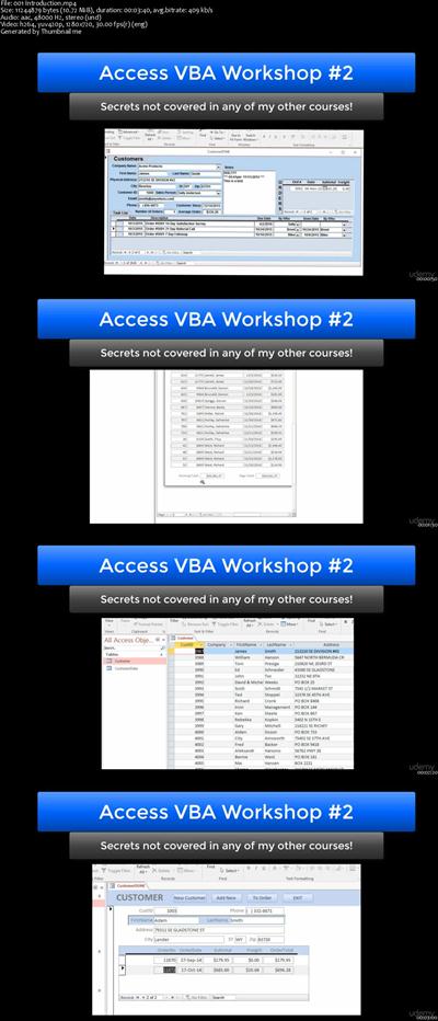 Microsoft Access VBA, Design and Advanced Methods Workshop.2