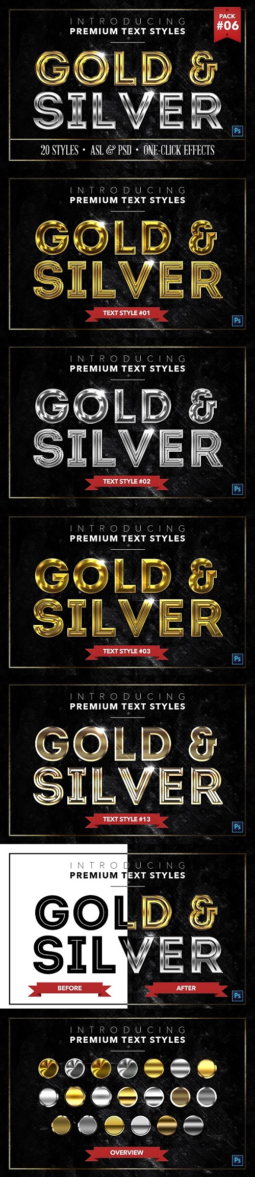 Gold & Silver #6 - 20 Text Styles - 1314556