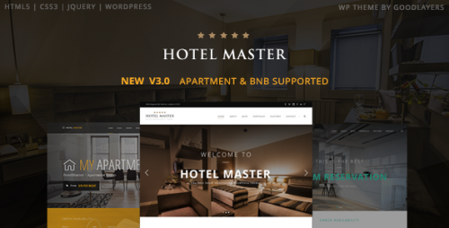 Nulled Hotel Master v3.01 - Hotel Booking WordPress Theme graphic