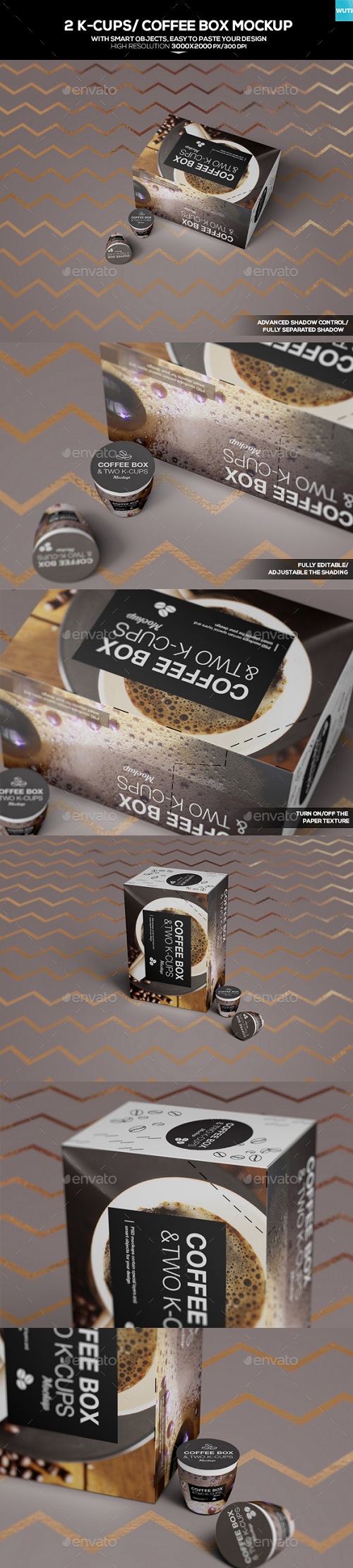 2 K-Cups/ Coffee Box Mockup 20072310