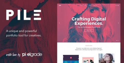 [NULLED] PILE v2.1.9 - An Uncoventional WordPress Portfolio Theme product photo