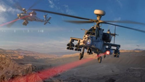 Лазер на вертолете Apache AH-64