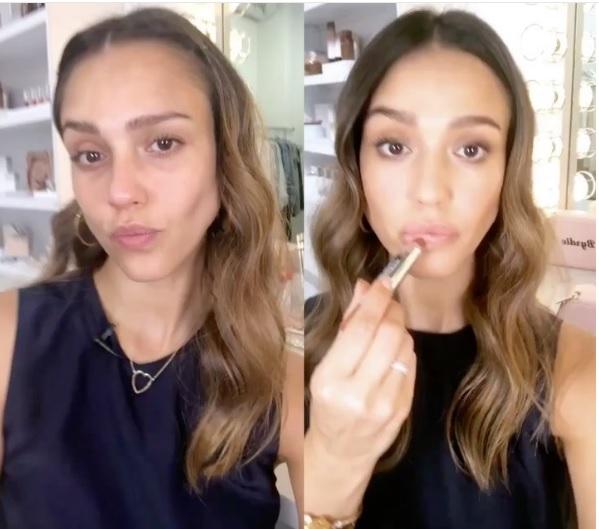Джессика Альба выложила в Сети фото до и после макияжа