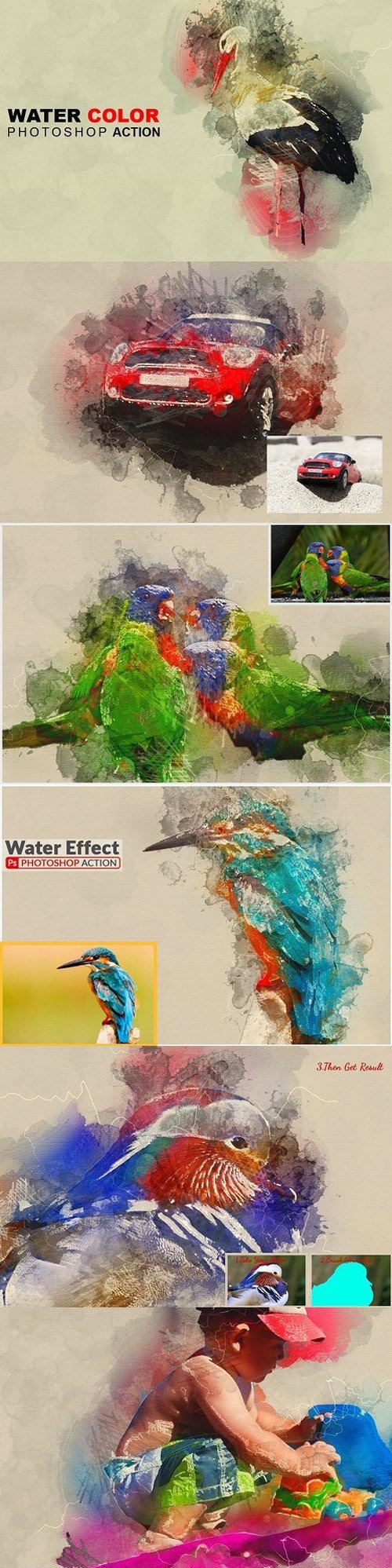 Water Color Photoshop Action 1573158