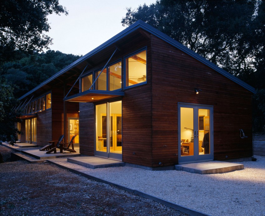 Дом в духе боевых искусств — стильный проект manzanita house от архитектора john klopf, калифорния, сша