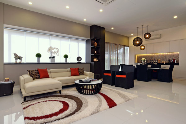 Лаконичный интерьер просторного и элегантного дома от stanley tham of knq associates, сингапур