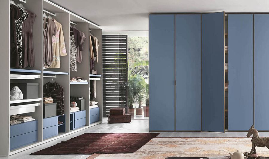 10 Стильных вариантов оформления открытого гардероба в спальне от alf italia