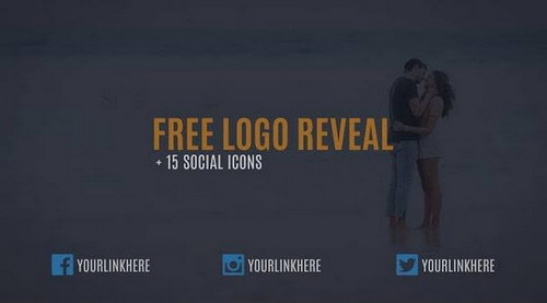 Logo Reveal + 15 Social Icons Animation - Project for After Effects