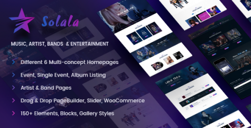 Nulled Solala Music v3.6 - Music WordPress Theme  