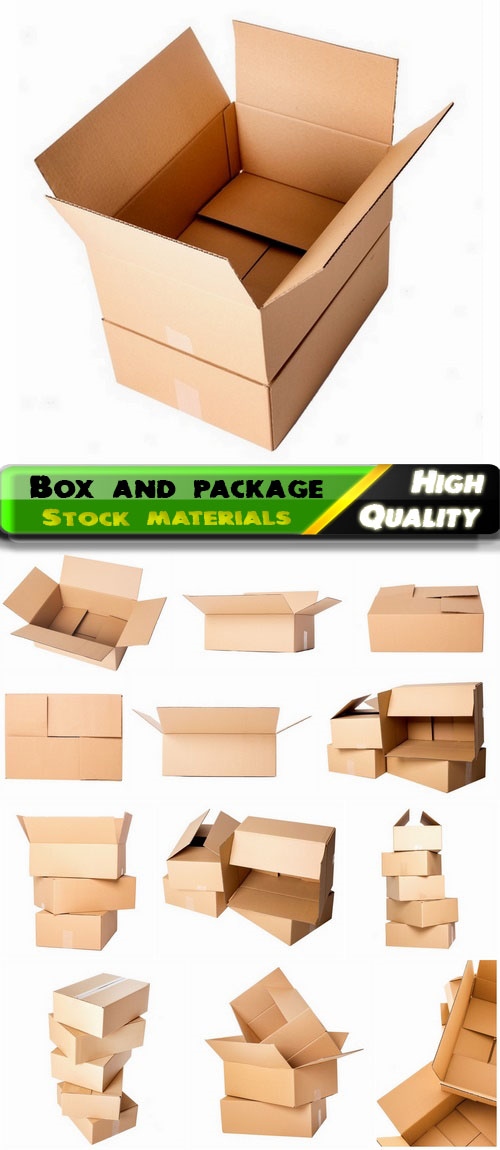 Cardboard and paper empty box and package delivery concept 14 Jpg