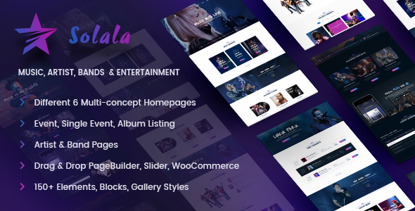 Solala Music v3.6 - Music WordPress Theme
