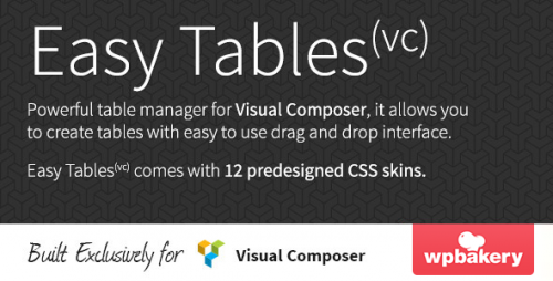 NULLED Easy Tables v1.0.11 - Table Manager for Visual Composer snapshot