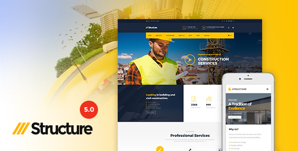 Nulled ThemeForest - Structure v5.0.1 - Construction WordPress Theme