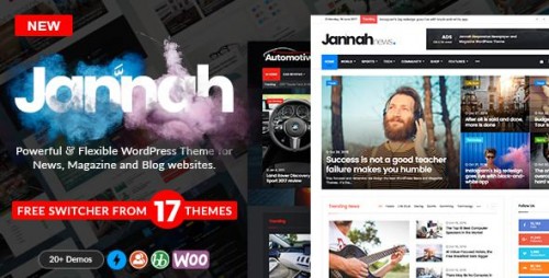 Jannah v1.1.1 - WordPress News Magazine Blog & BuddyPress product graphic