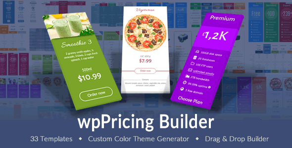 wpPricing Builder v1.4.9 - WordPress Responsive Pricing Tables