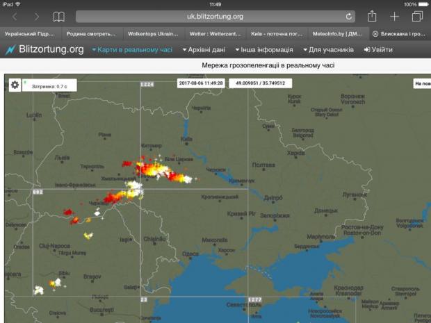 На Киевскую область надвигаются дожди с грозами – синоптик