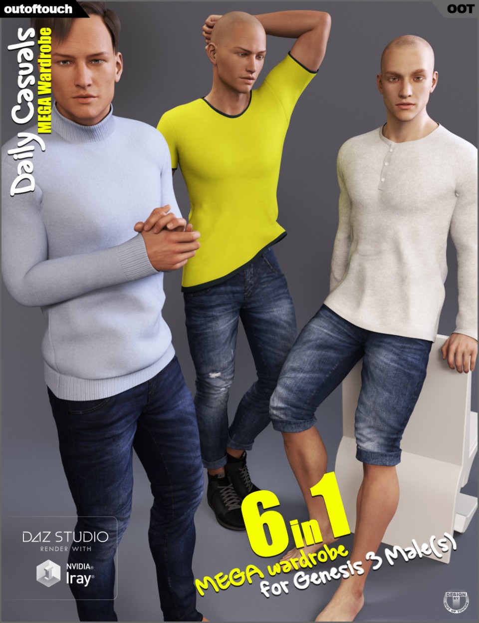 Daily Casuals MEGA Wardrobe for Genesis 3 Male(s)