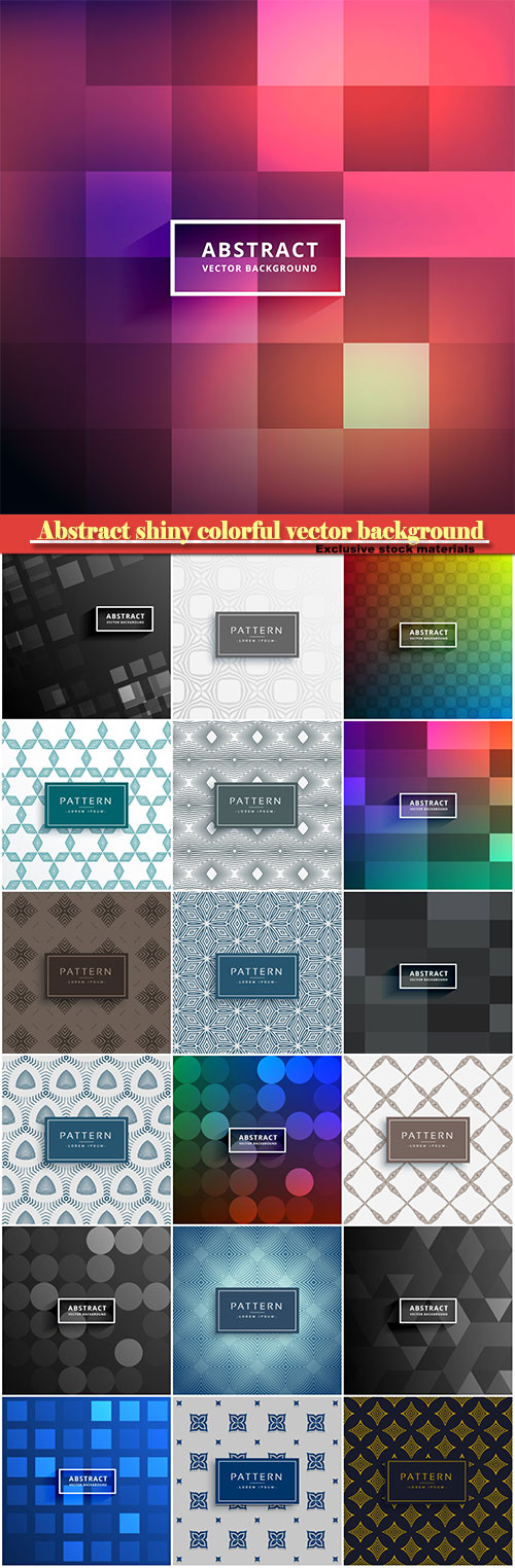 Abstract shiny colorful vector tiles background