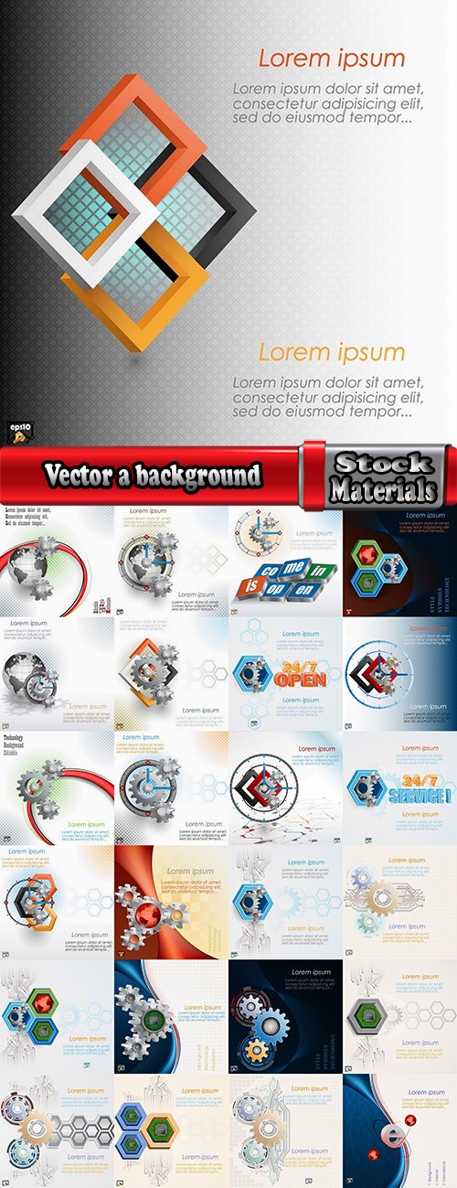 Vector a background picture industrial service template website sample cover 25 Eps