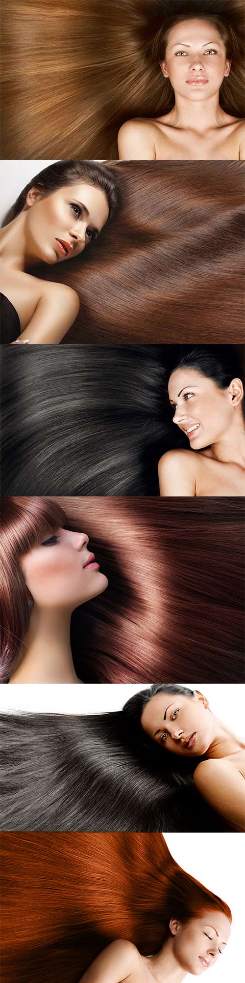 Luxurious long hair raster graphics