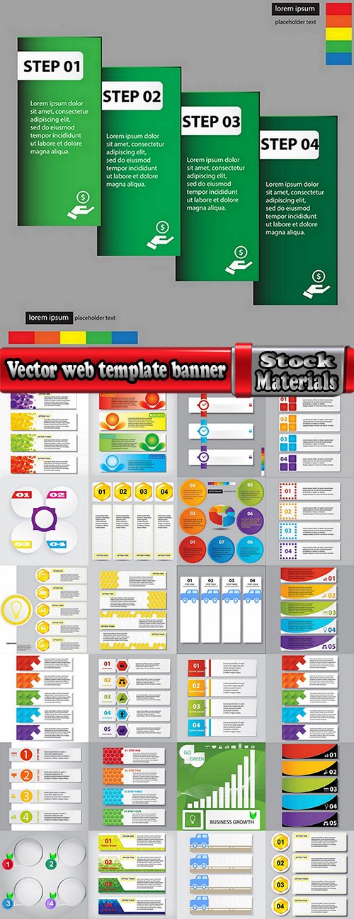 Vector design elements picture web template banner business infographics 25 EPS