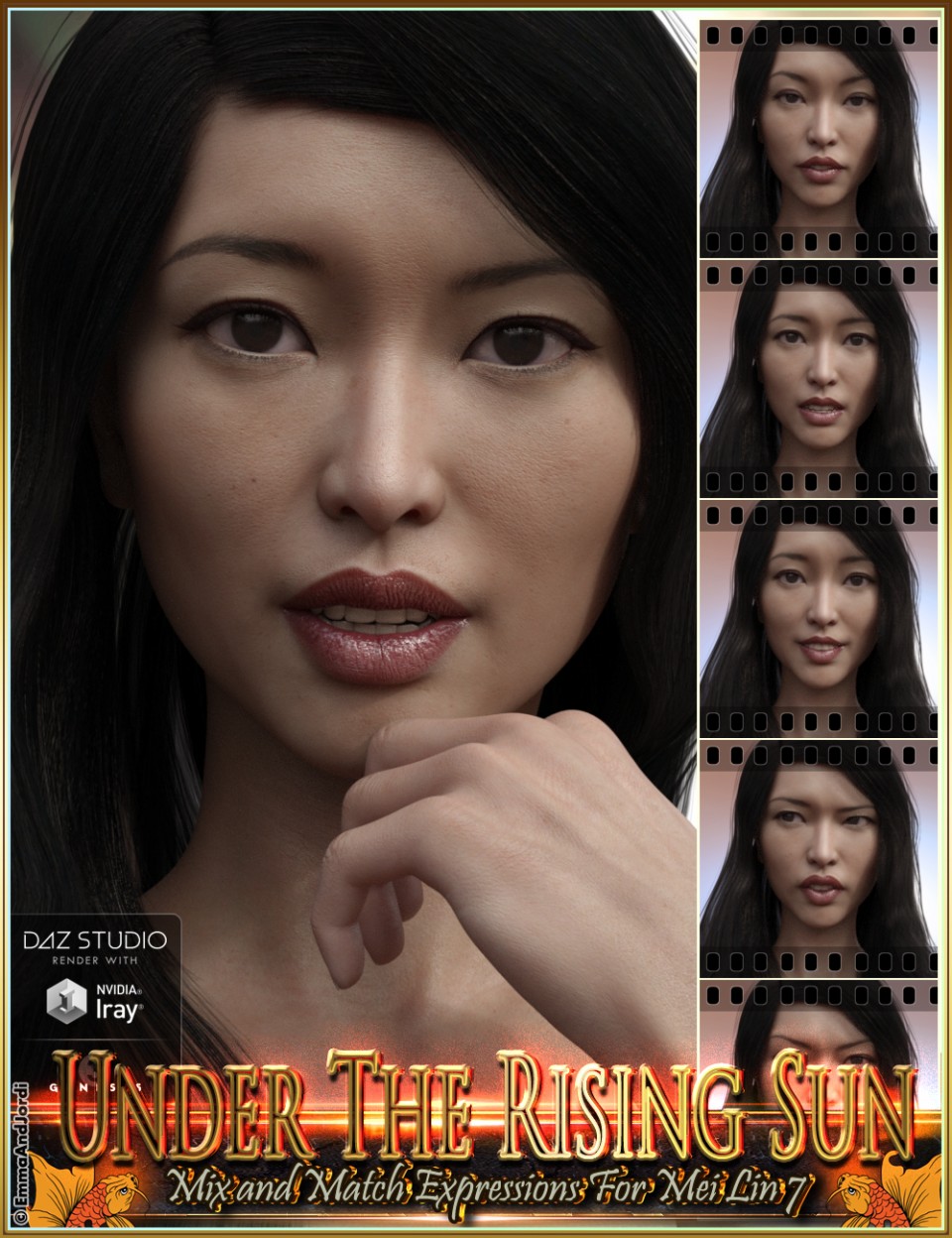 Under The Rising Sun Mix and Match Expressions for Mei Lin 7 and Genesis 3 Female(s)