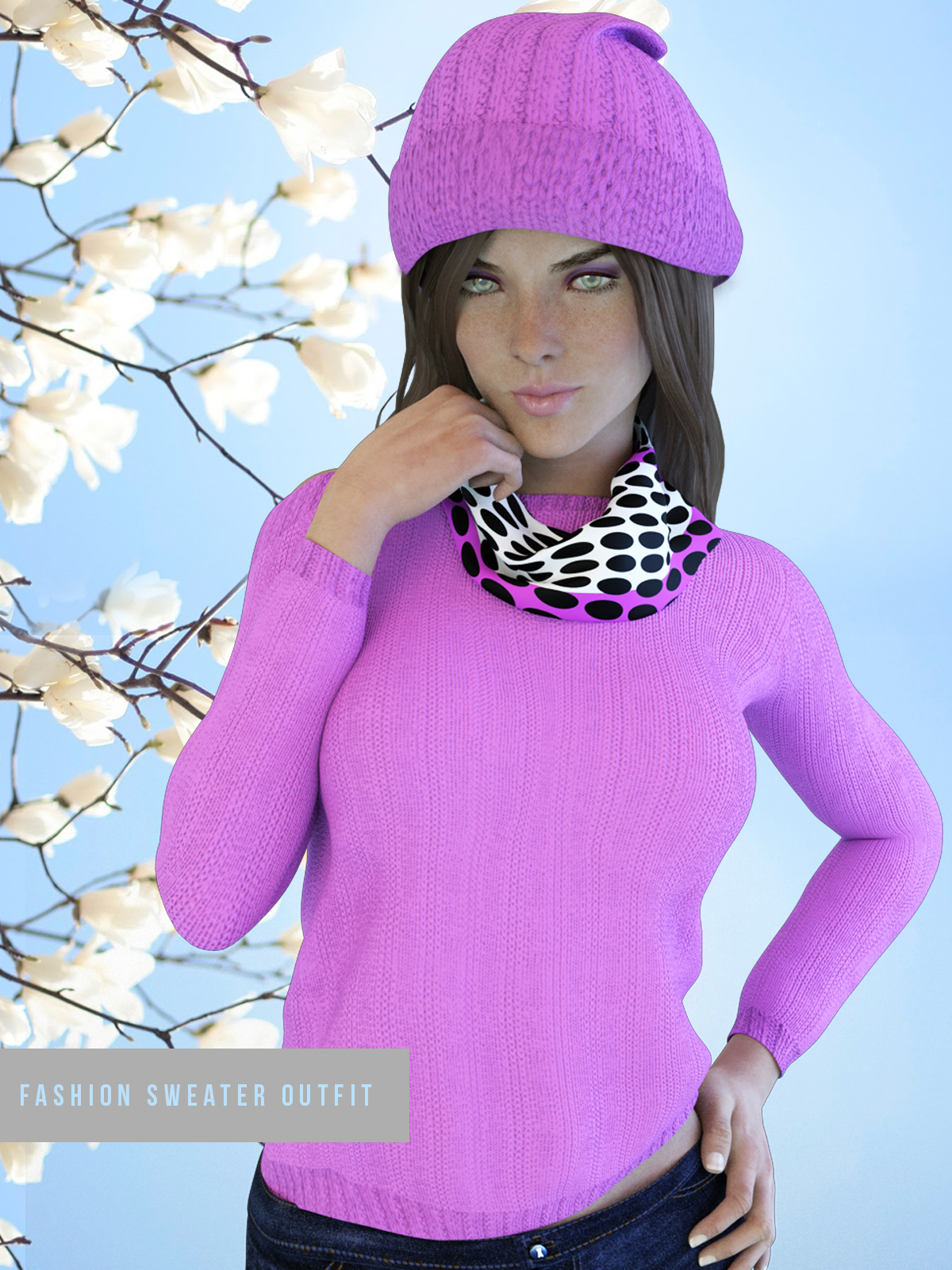 X-FashionSweater Outfit for Genesis 3 Females