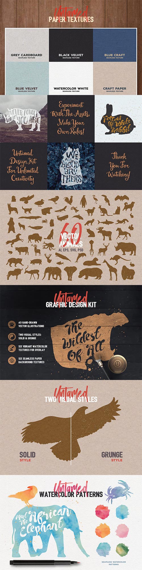 Untamed Graphic Design Kit