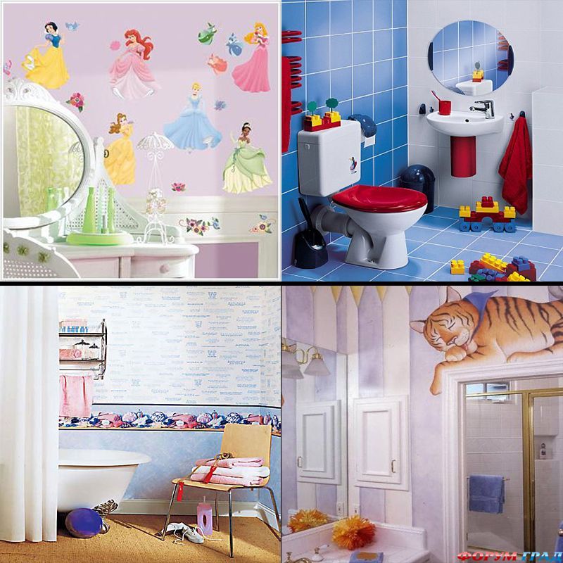 Интересные идеи декора для детской ванной: используем простые цвета и весёлые украшения