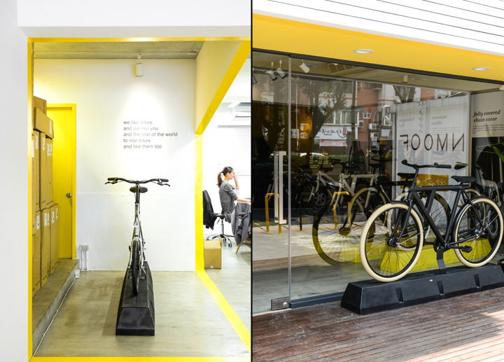 Магазин велосипедов vanmoof в тайбэе оформлен ontology studio