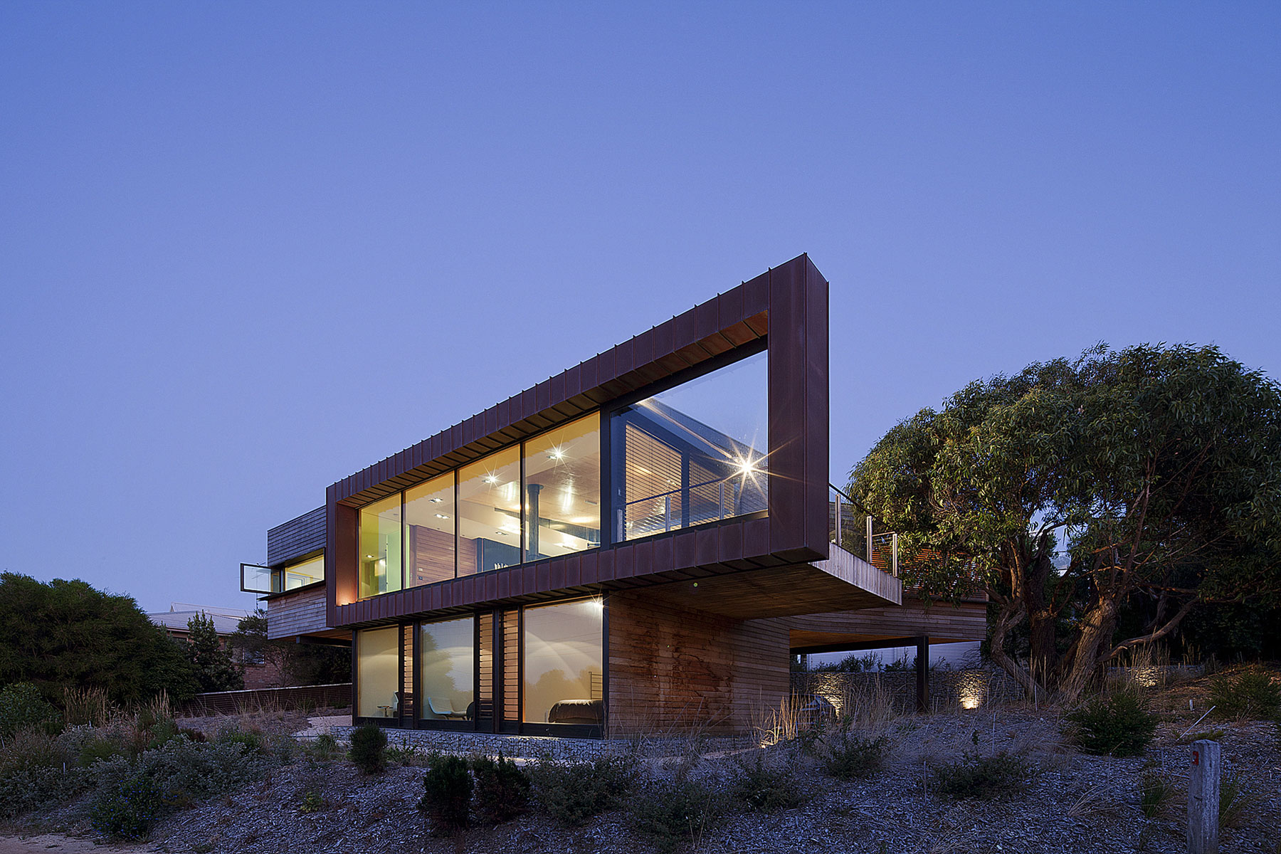 Причудливая конструкция великолепной виллы melba от seeley architects, энгли, австралия