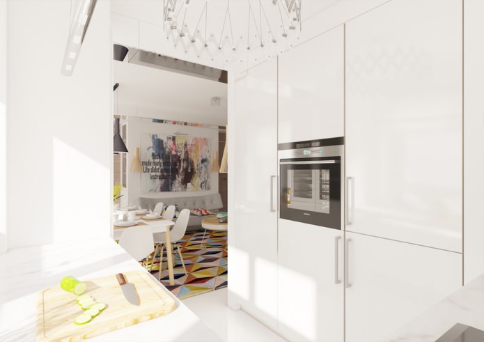 Жизнерадостная феерия красок – стильный интерьер четырёхкомнатной квартиры площадью 72 кв. м