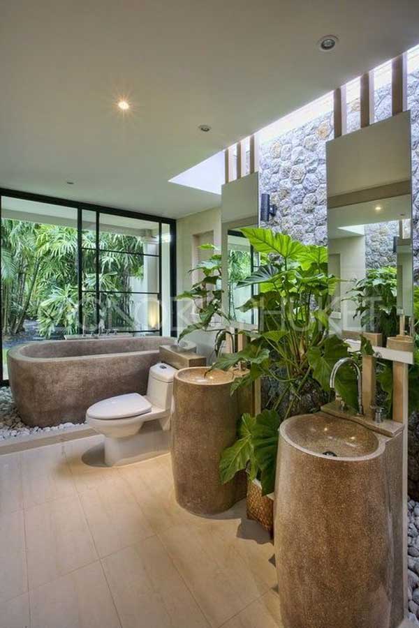 21 Вариант использования натурального камня в интерьере ванной комнаты, каждый из которых удобен и красив одновременно