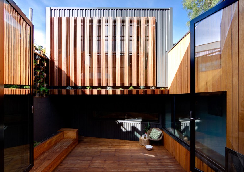 Интерьер небольшого загородного дома: тонкая работа для ювелира от architects eat, кенсингтон, штат виктория, австралия