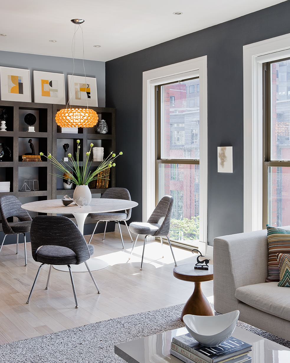 Как использовать серый цвет в дизайне столовой комнаты