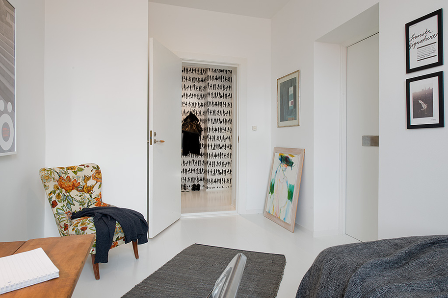 Элегантный дуплекс в скандинавском стиле: интерьер чердака. интересная квартира в гетеборге, швеция