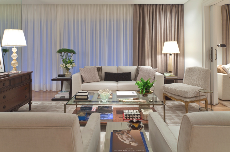 Великолепный дизайн интерьера квартиры moema от kwartet arquitetura, сан-паулу, бразилия