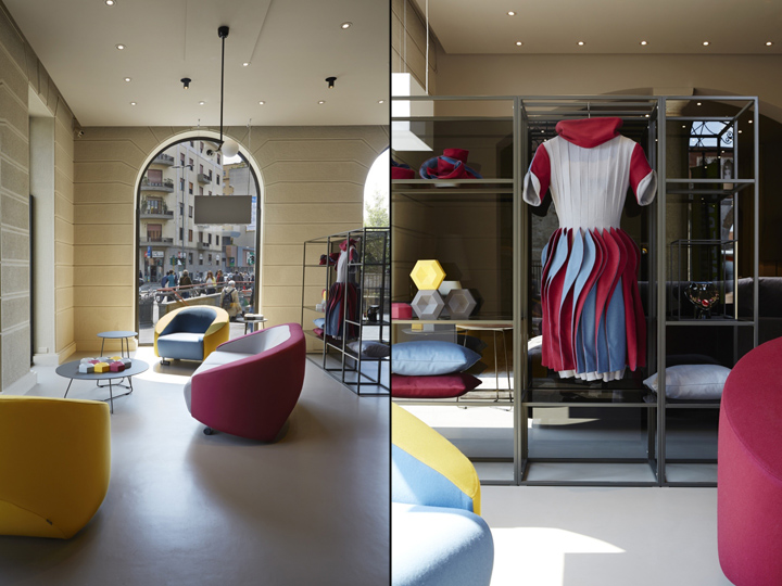 Современный дизайн мебельного салона в итальянской столице моды