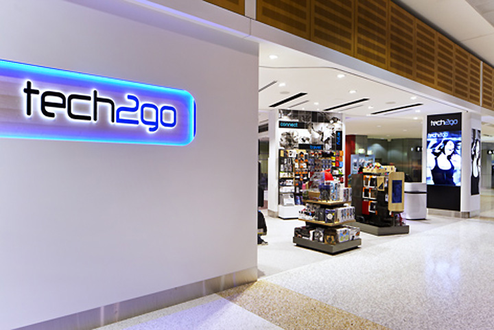 Магазин электронных гаджетов: стильный дизайн-проект бутика tech2go, сидней, австралия