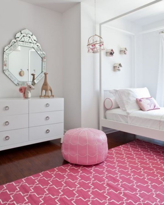 Роскошный дизайн интерьера розовой спальни для девочки в богемном стиле — трогательный детский гламур