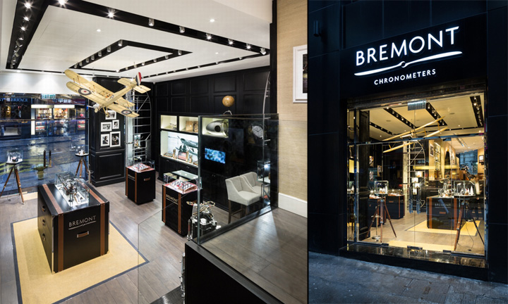 Роскошный бутик часов bremont (omega) в колониальном стиле от дизайн-группы pop store, гонконг, китай