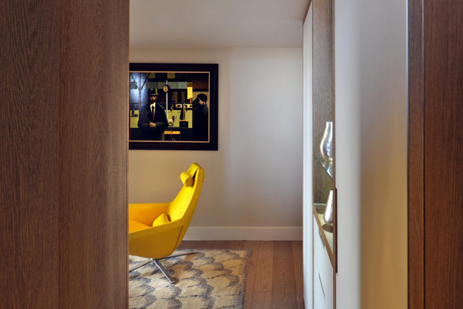 Замечательный интерьер st. pancras penthouse apartment от студии tg – потрясающий вид на столицу