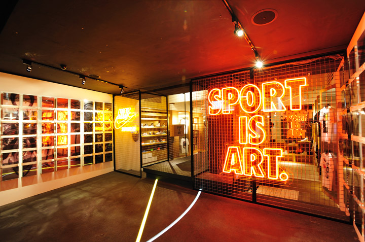 Спорт — это искусство: флагманский региональный магазин nike от студии arrt, гонконг, китай