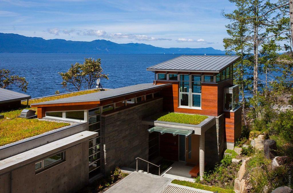 Великолепный дизайн-проект современного загородного дома на берегу озера